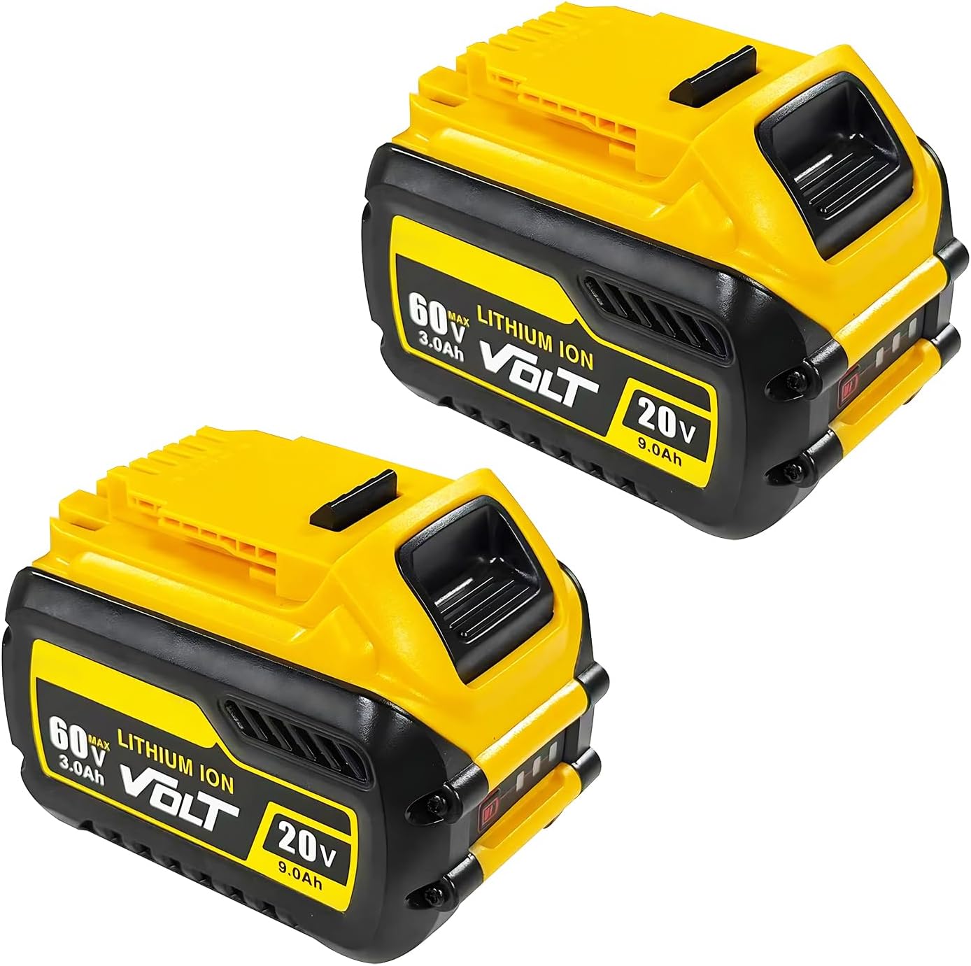 20V 9.0Ah 2 Pack Replacement Battery Compatible with DCB200 DCB209 20V DCD DCF DCG Series Cordless Power Tools with LED Indicator