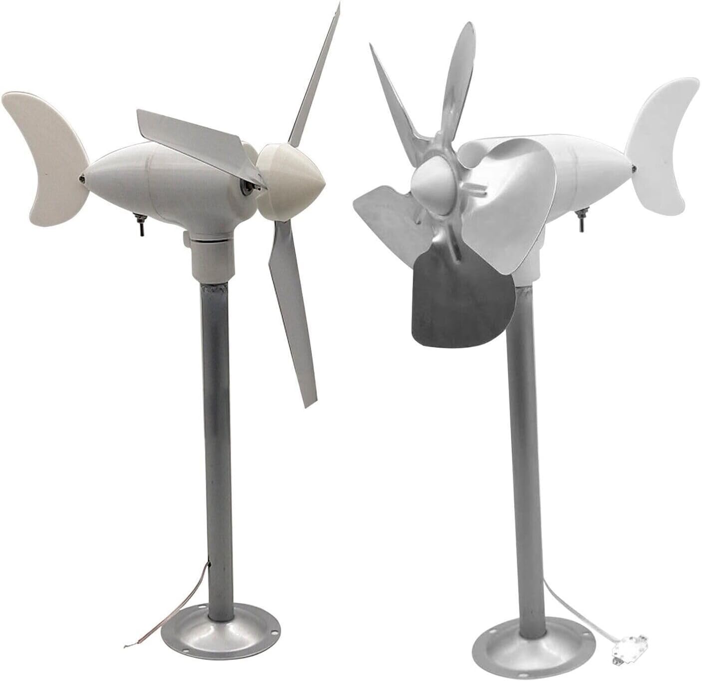 DIY Windmill Kit Miniature Wind Generator Three-Phase Permanent Magnet Brushless Generator Model Windmill Window Display DIY (Color : 3blade+5blade 2pc)