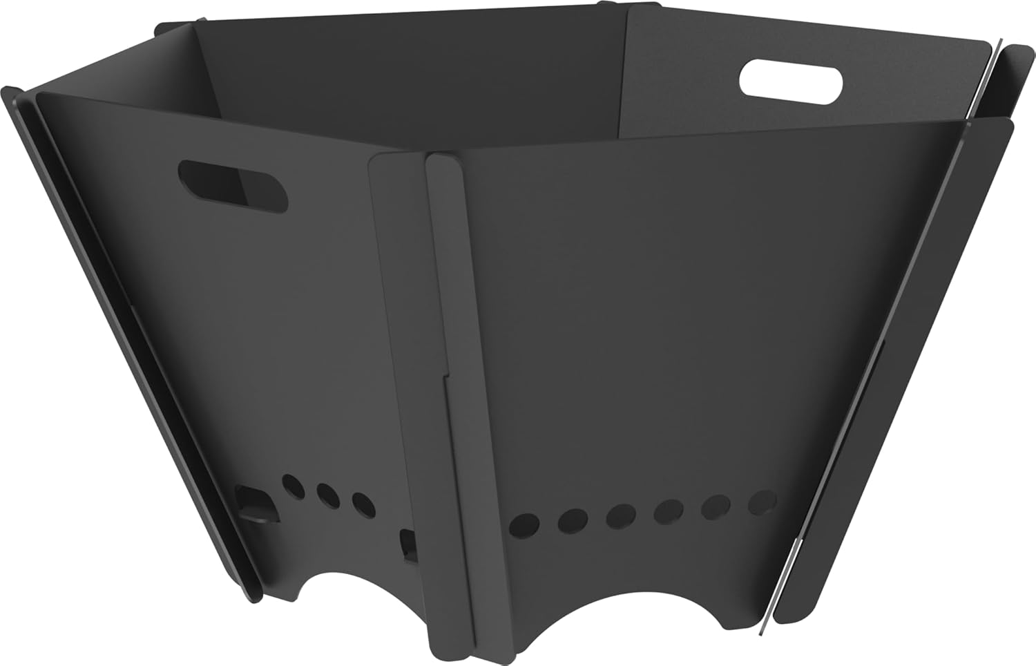 Tarter Large Outdoor Fire Pit - 7-Piece Hexagonal Wood Burning Fireplace for Camping & Bonfires - Portable & Easy Assembly Design - Heavy Duty & Durable Sheet Steel, Powder Coated Finish