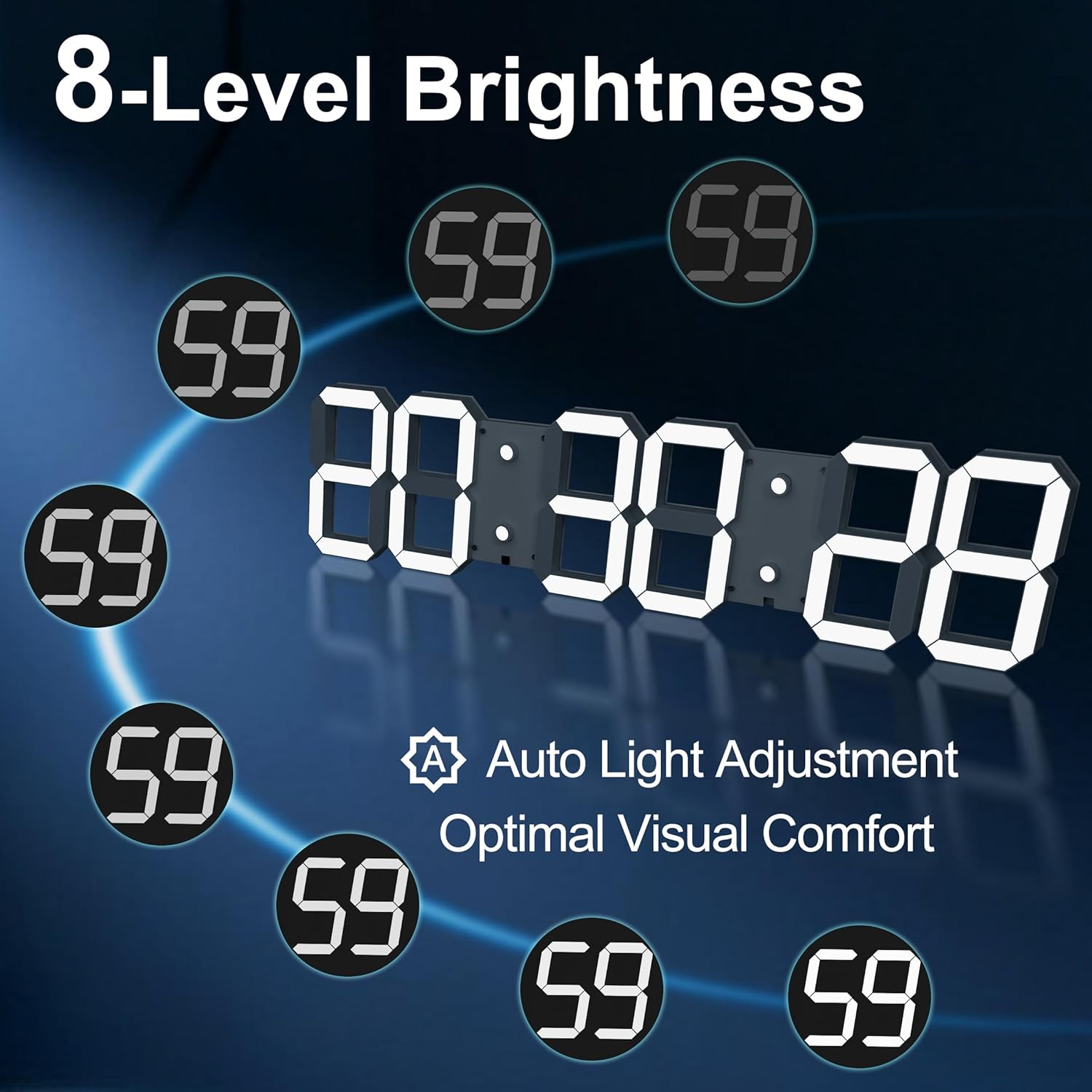 Large Digital Wall Clock 27