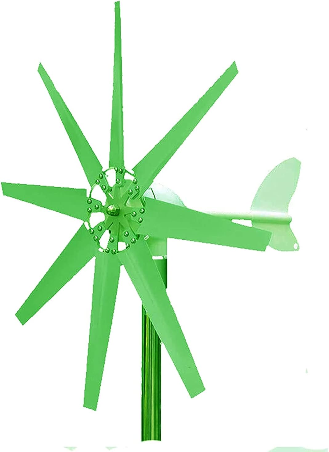 9000W Wind Turbine Generator Kit + 12V/24V 48V Low Noise Vertical Wind Generator for Home Garden Use Green