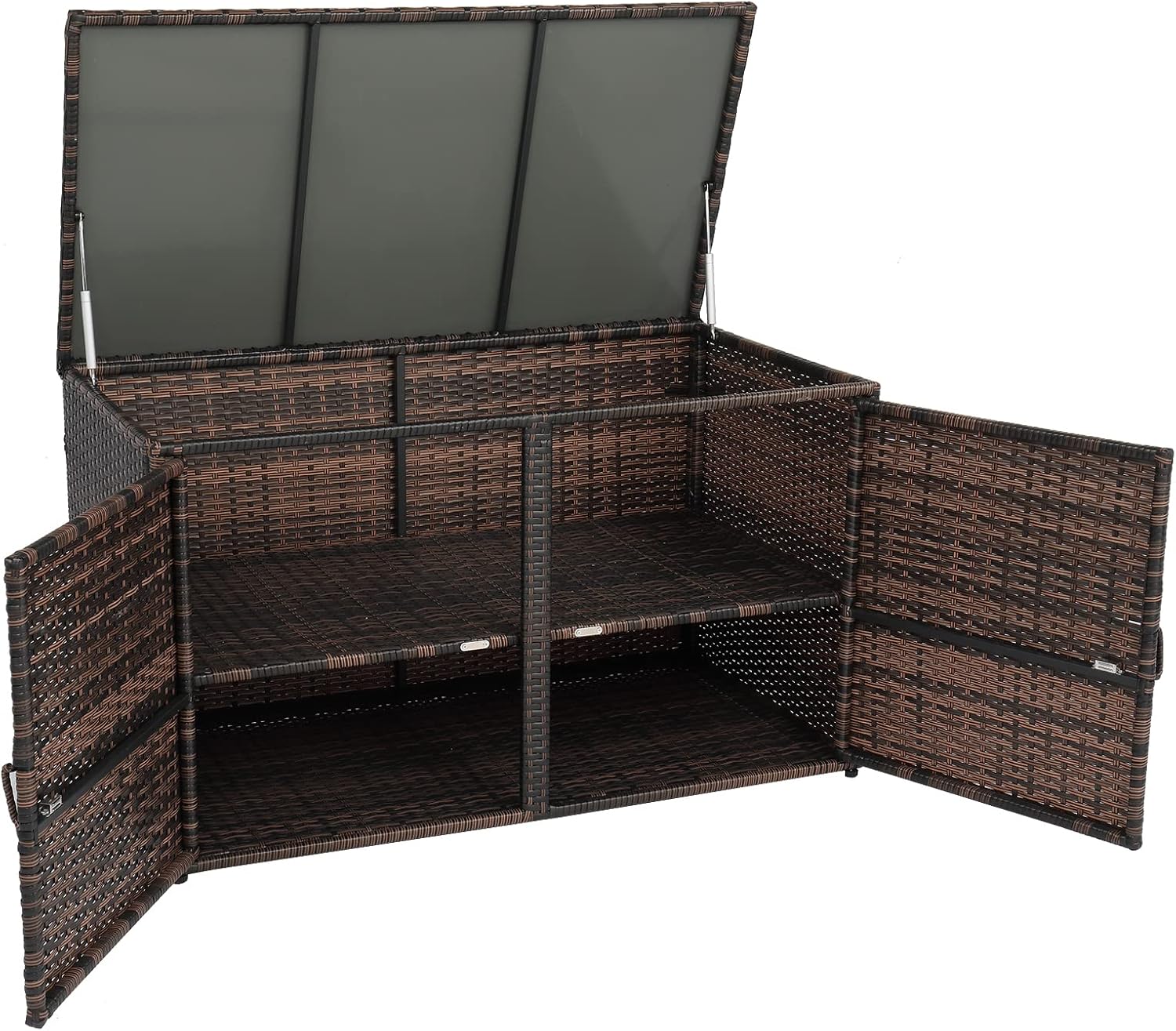 Outdoor Storage Deck Box for Patio Furniture, Garden Tools,Patio Storage for Outdoor,Wicker Deck Box,Outdoor Storage Box Patio Cushion Storage, Outdoor Storage Container for Outside Cushions