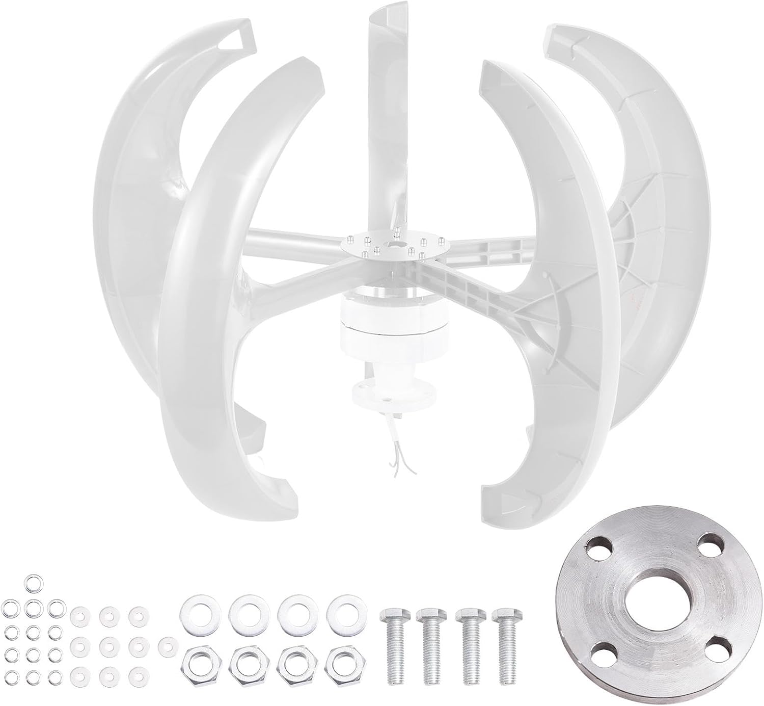 Wind Turbines for Homes | Eco-Friendly Wind Generator Kit for Residential 5 Leaves - Silent Efficient Wind Generators for Home Street, Harnessing 360-Degree Wind Direction for Home Street