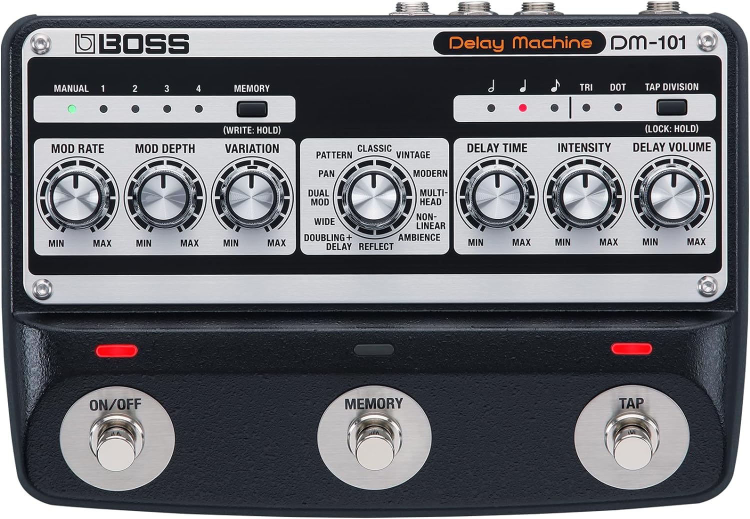 BOSS DM-101 Delay Machine | Ultimate Analog Delay Pedal with Advanced Technology | Warm, Saturated and Highly Musical Sound | 12 Different Modes | Stereo Operation | 127 User Memories