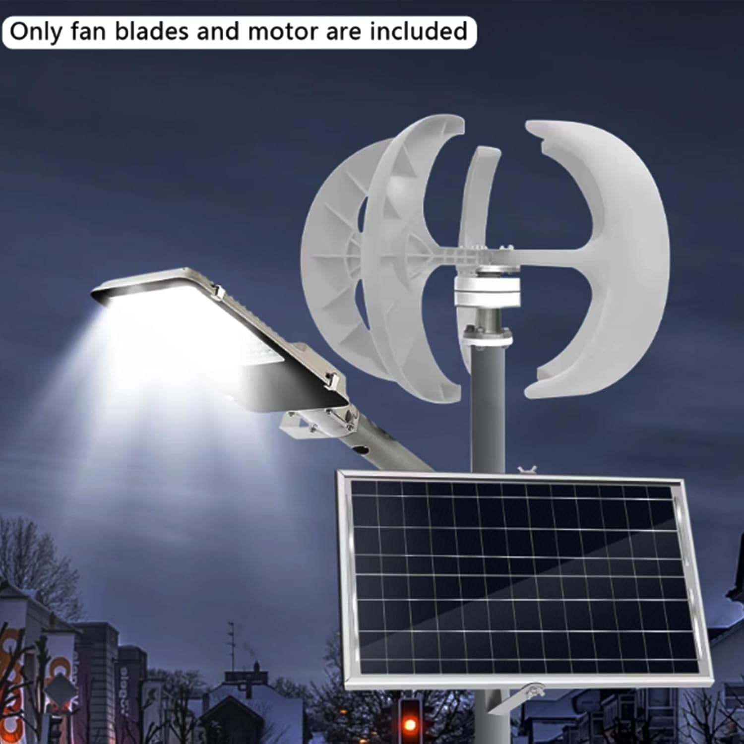 14000W Vertical Wind Turbine Generator, 12V 24V 48V 220V 5 Blades AC Wind Turbine with MPPT Controller for Home Use (White,Low Noise)