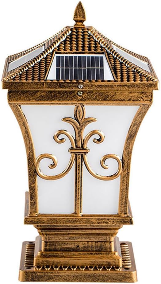 Outdoor Solar Post Light with Pier Base Aluminum Fence Post Cap Lamp Rust Bronze Finish Pillar Light Solar Pillar Column Lamp for Farmhouse Yard Deck Garden Gates Landscape