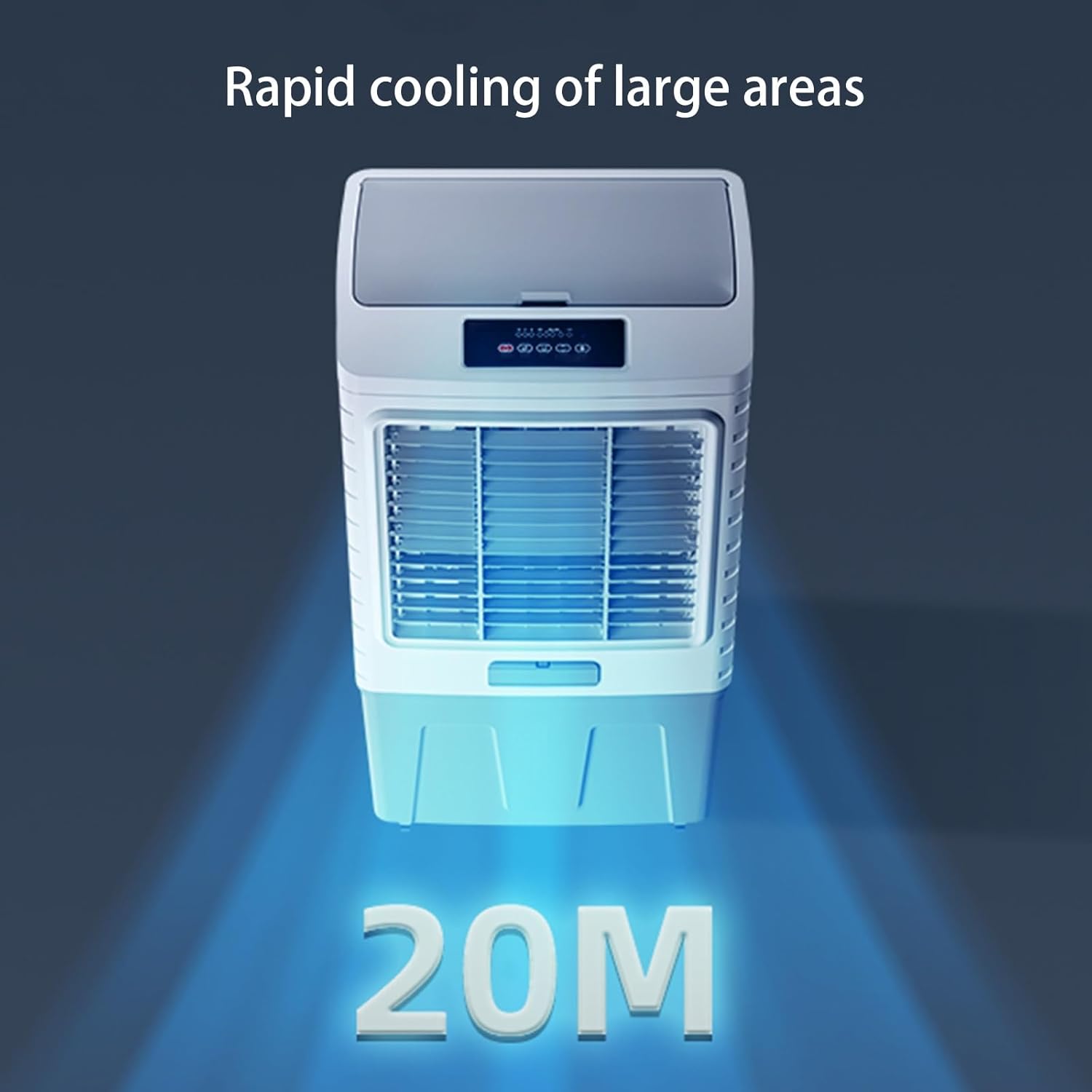 Personal Swamp Cooler, Evaporative Air Cooler with Water Tank, 3 Speed Portable Air Conditioner Fan for Garage, Yard, Room, Factory(54 * 40.5 * 96.5cm)