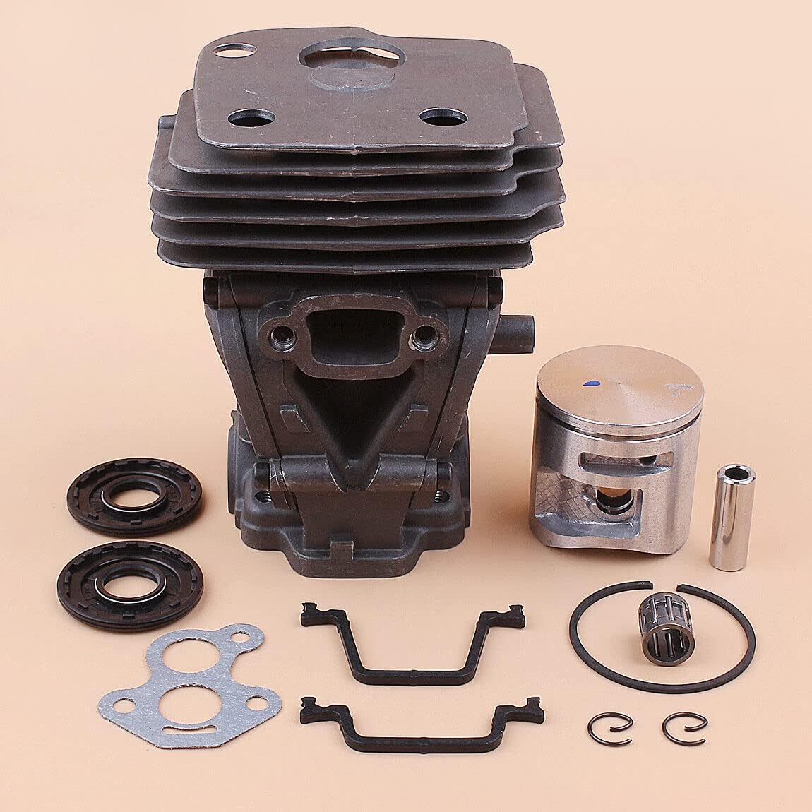 Replacement Spare Part for Chainsaw 44mm Cylinder Piston Gaskets Kit for Jonsered CS 2245 2250 S Chainsaw Oil Seal