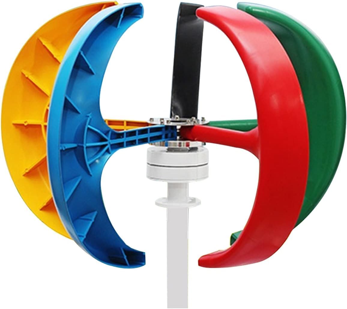 Wind Turbine Generator 2000W Portable Vertical Axis Wind Turbine Generator Kit with Charge Controller for Home, Boat, RV, Industrial