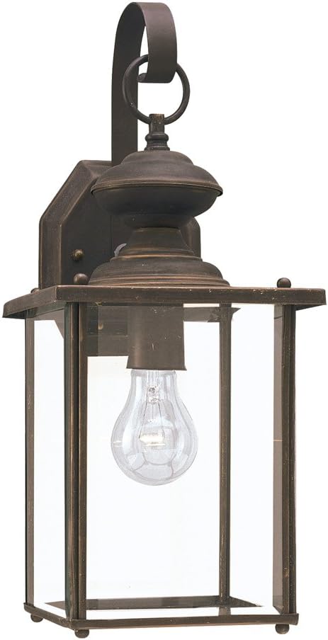 Generation Lighting 8458-71 Jamestowne Transitional One - Light Outdoor Wall Lantern Outside Fixture, Antique Bronze Finish