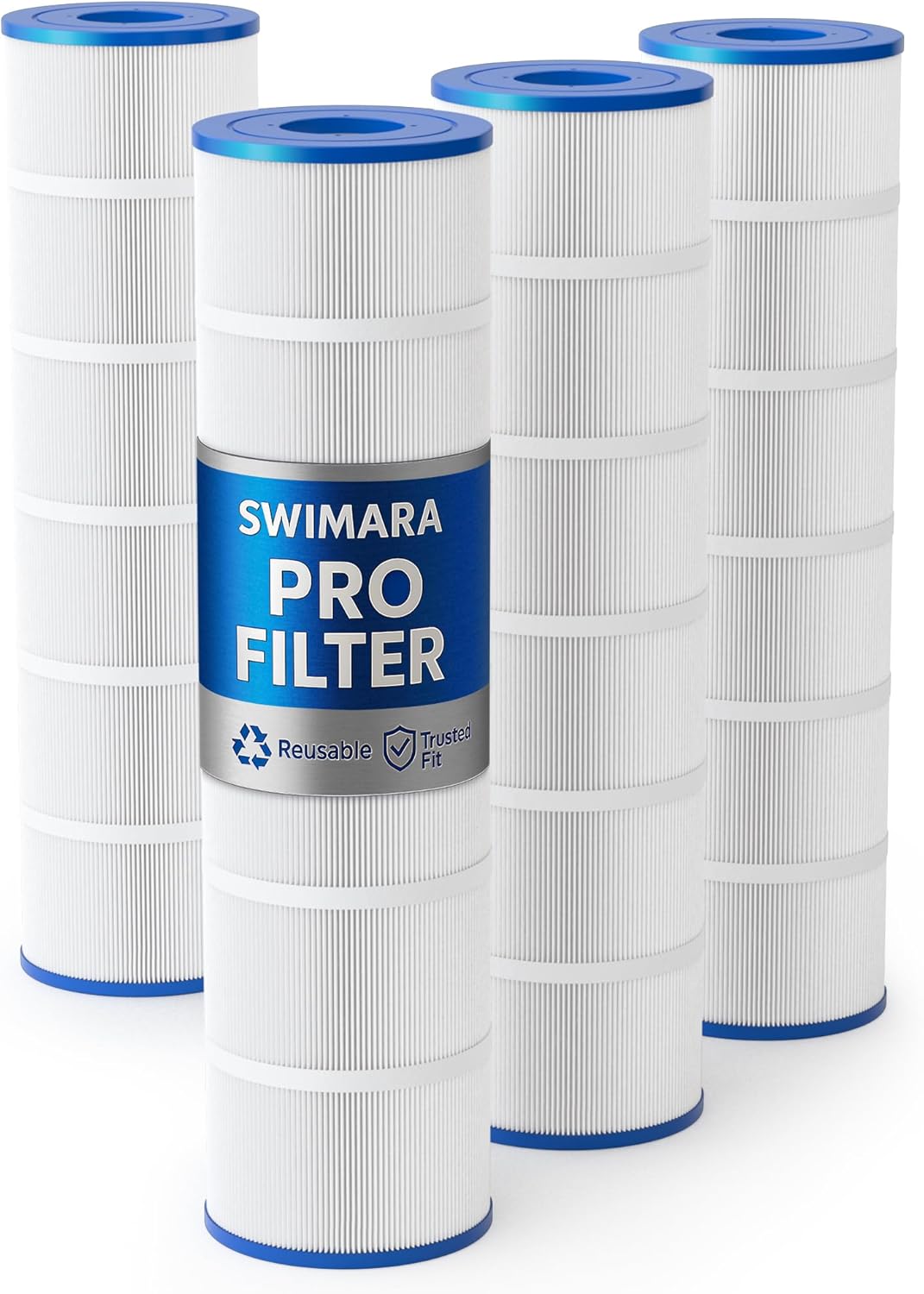 Pool Filter Cartridges Compatible with Jandy CL460 & CV460, Replacement for Pleatco PJAN115, R0554600, A0558000, 4-Pack, 460 Sq.Ft Total High-Efficiency Filter Media