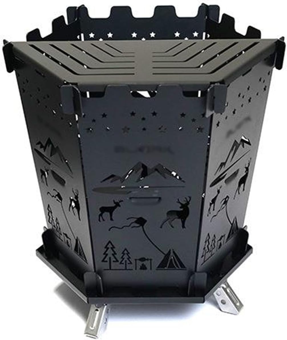 Metal Fire Pits Portable Fire Pit for Camping Incinerator Wood Burning Fire Pit Burning Stove Burn Barrel Outdoor Fire Pit for Patio Picnic Party Backyard.