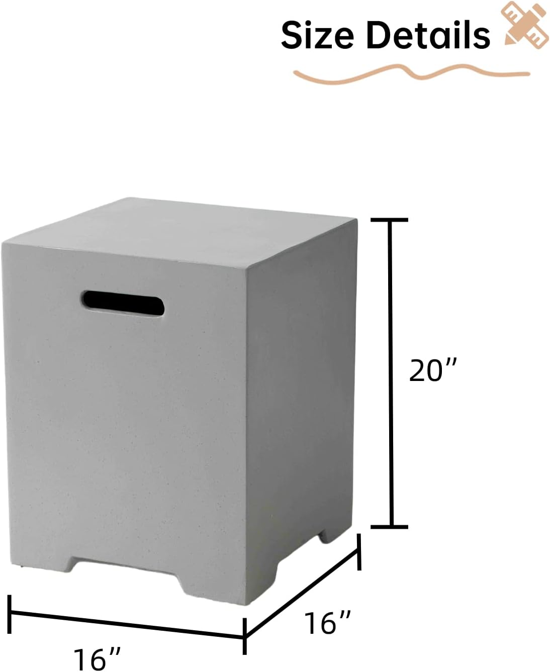 HOMPUS Outdoor Fountain Propane Fire Pit 50,000 BTU 29.3-inch Round Concrete Gas Fire Table Smokeless Firepit with Tank Cover,Wind Gurad,Glass Stone and Rain Cover for Garden,Deck,Backyard