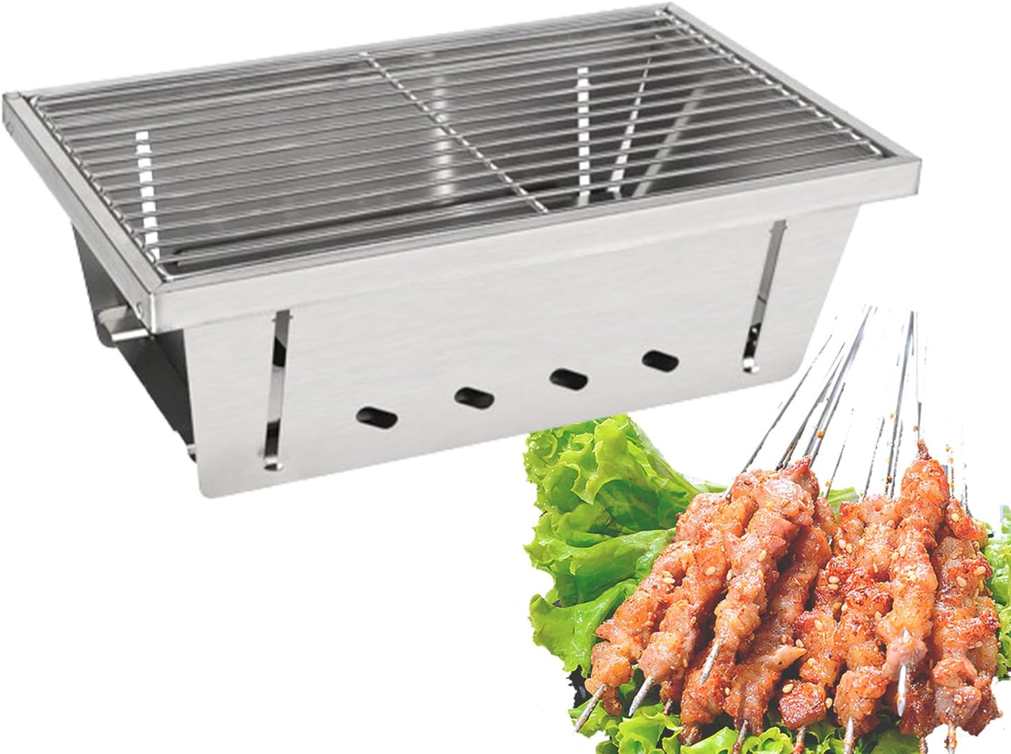 Portable Fire Pit | Heat-Resistant Windproof Outdoor Cookware - Portable Charcoal Grill | for Hiking Garden Balcony Backyard Patio Traveling Picnic Party Bonfires