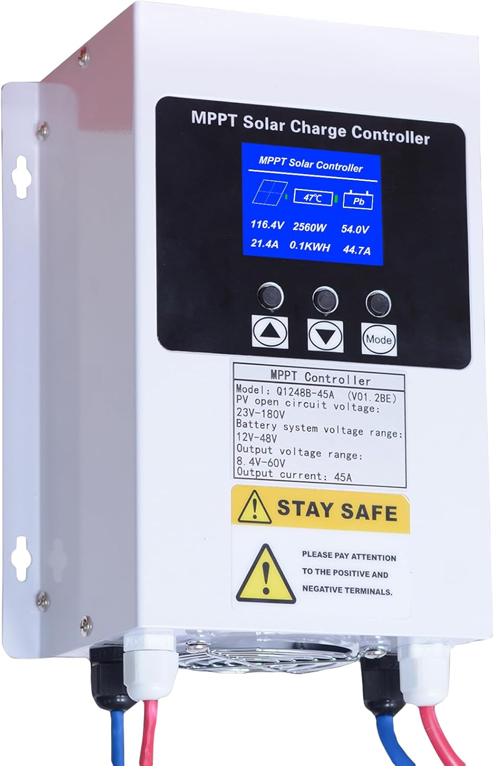 45A MPPT Solar Charge Controller - Charge Controllers for Solar Panels - 12/24//36/48-Volt
