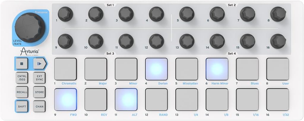 Arturia - BeatStep - Compact MIDI Controller & Sequencer with Creative Software for Recording - 16 Pads, 16 Encoders