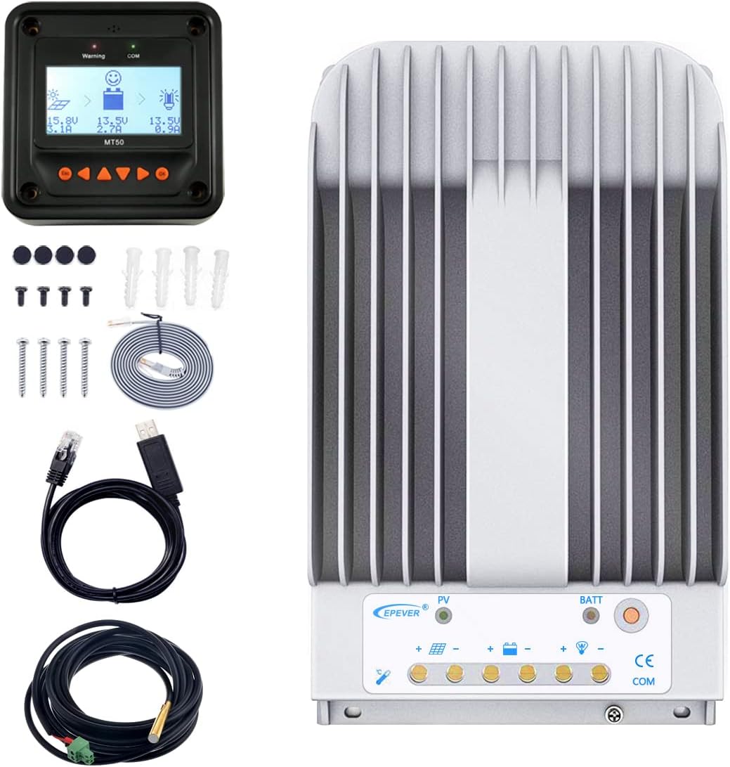 EPEVER 40A MPPT Solar Charge Controller 12V/24V Auto Working Max.PV 150V Solar Panel Charge Regulator Tracer BN Series Negative Ground Solar Controller