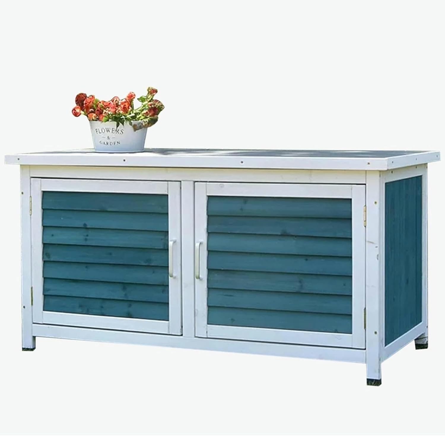 Wooden Outdoor Storage Shed, Waterproof Garden Tool Storage Cabinet, Small Garden House with Large Space, for Patio Furniture, Lawn Mower, All Seasons (Size : B)