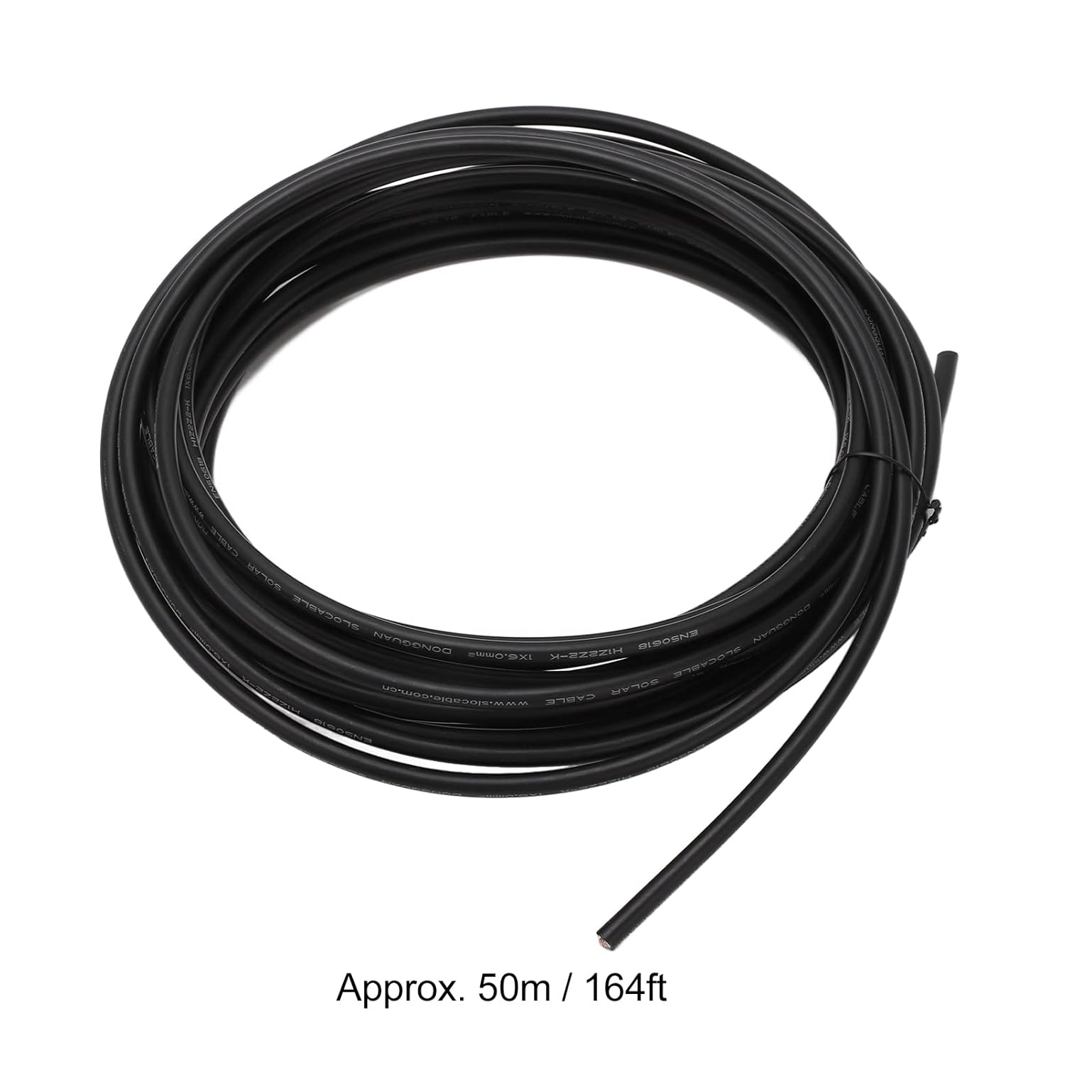 Solar Panel Wire, XLPE Copper Tinned Wire Resistant to High Temperature Electrical Wire, Energy Saving Professional Solar Wire, for LED Lighting[Black 6mm² 50M]