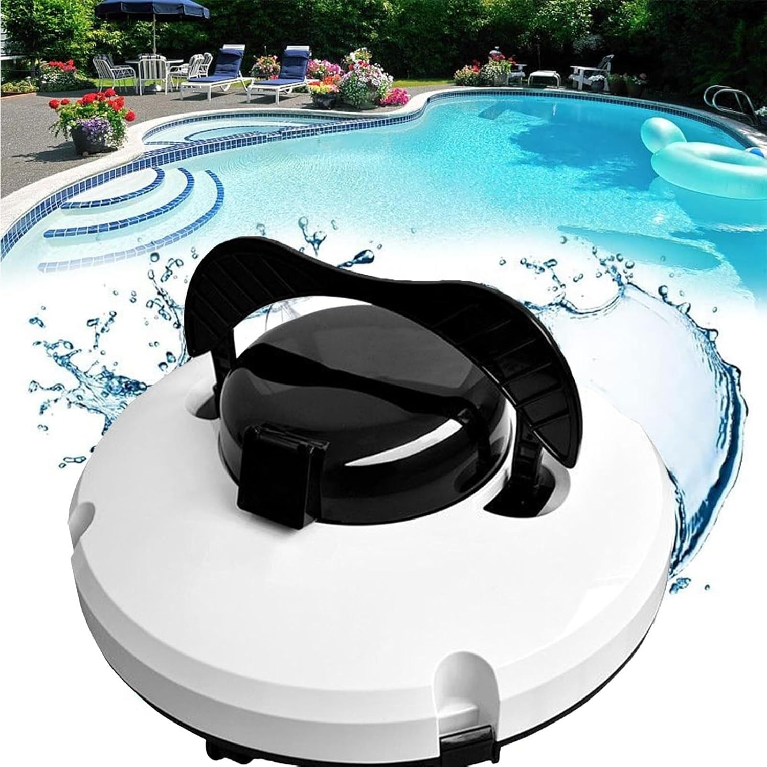 Robot Swimming Pool Cleaner Cordless Automatic Vacuum Electric Brushes Outdoor 5200mah Recharge Cruising Ability 120 Minutes