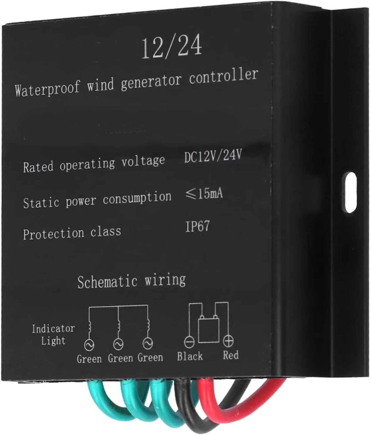 48V,HYZHANHONG MPPT Charge Controller IP67 Waterproof 12000W Wind Turbine Charge Controller 12V 24V 48V Regulator for DC Wind Turbine (Black)