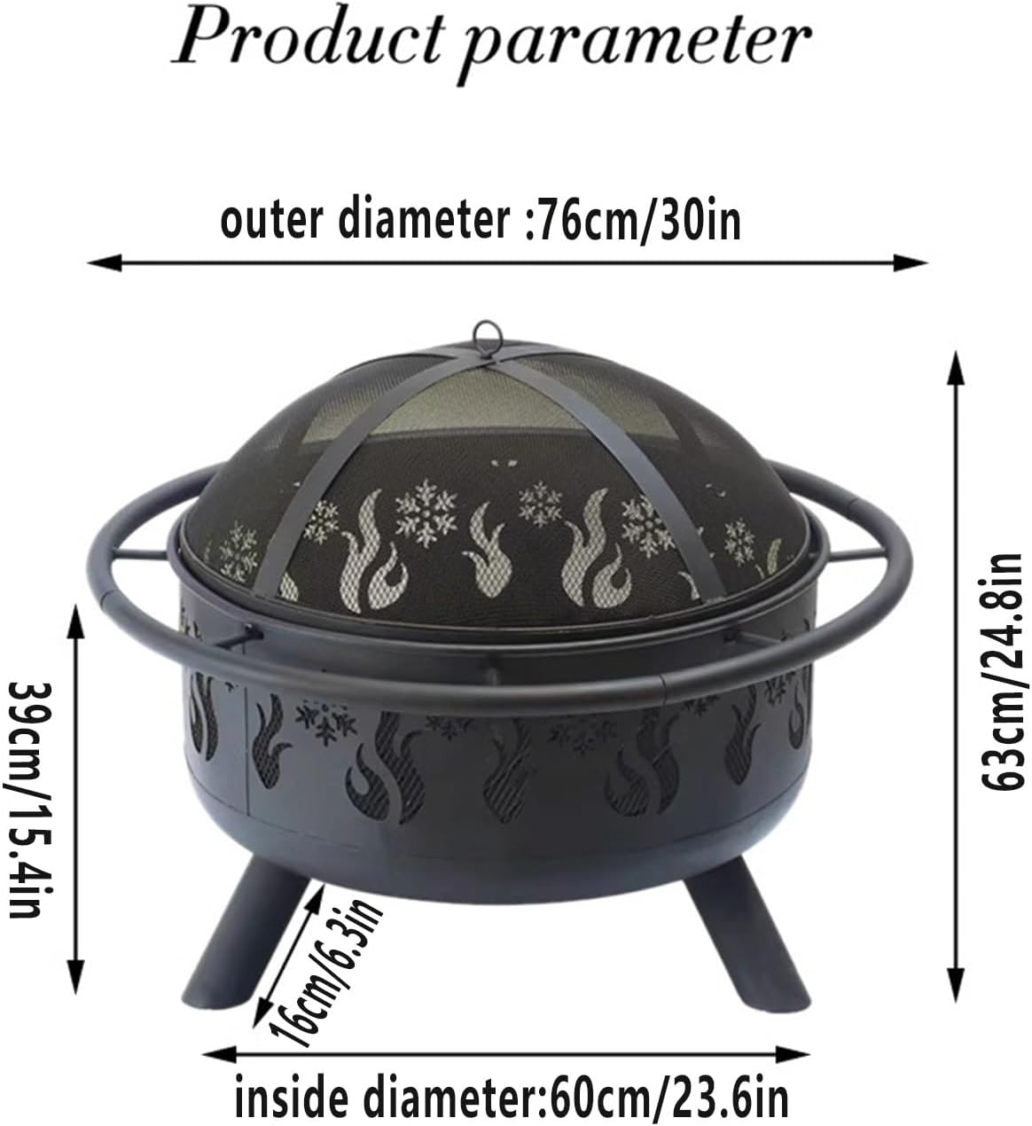 Around the fireplace to cook tea campfire stove, home firewood fire pit, winter heating outdoor charcoal fireplace, villa patio barbecue grill.(Fence)