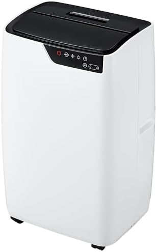 12,000 BTU Portable Smart Air Conditioner, 3-in-1 Remote Control Vertical AC Unit, 24-Hour Timer/Cooling/Dehumidifying/Fan Mode, Smart Portable AC Cools up to 550 Sq. Ft. Bedrooms, Offices, White