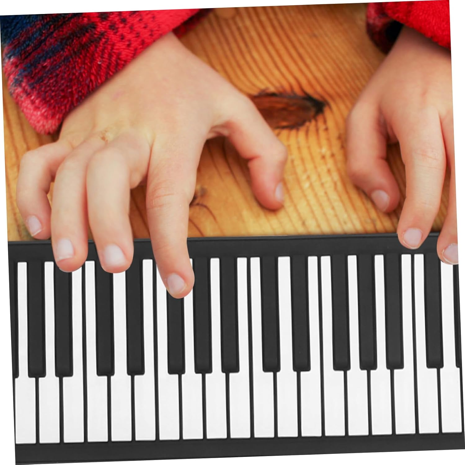 YARNOW Keys Foldable Piano Keyboard Portable Silicone Music Instrument for USB Connection Built Speaker Headphone Jack for Beginners Educational Use
