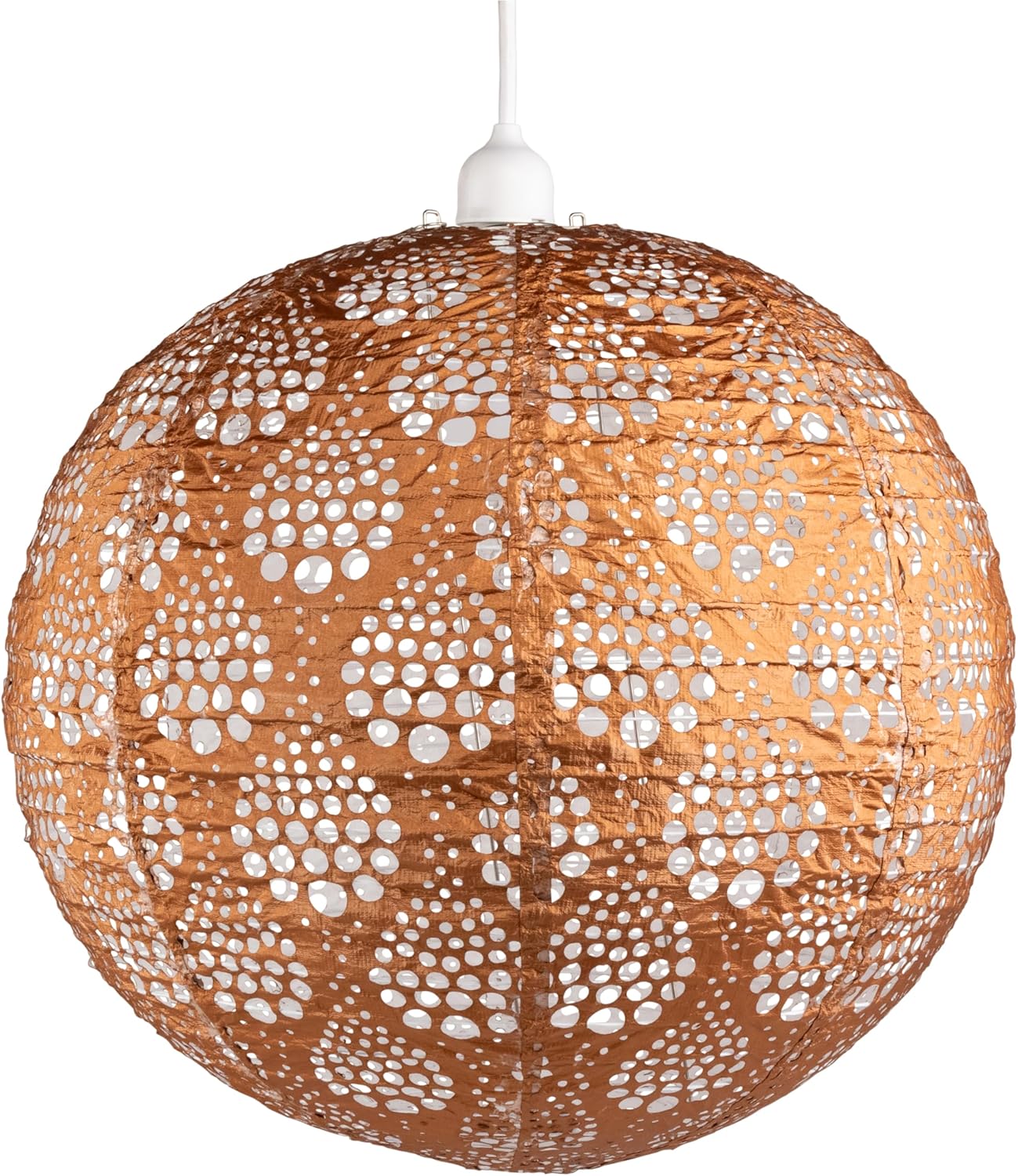 Allsop Home & Garden Soji Stella Nova 18″ Indoor/Outdoor Weather-Resistant Fabric Pendant Lamp (120V) - Dewdrop Copper