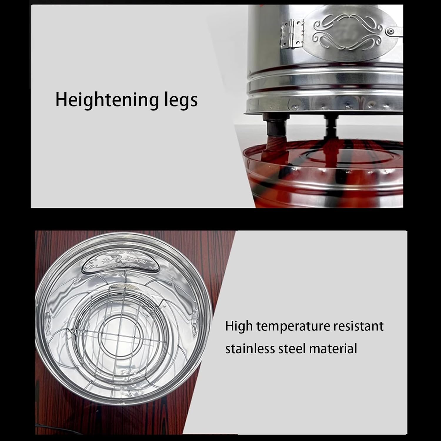 LXURY Metal Burning Barrels for Yard Garden, Stainless Steel, Patio, Lawn & Garden, Outdoor Heating & Cooling, Fire Pits, Silver, Wood, Coal