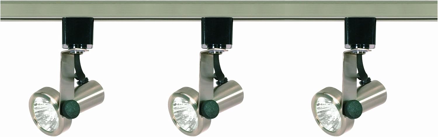 NUVO TK353 Mr16 Gimbal Ring Track Kit, Brushed Nickel