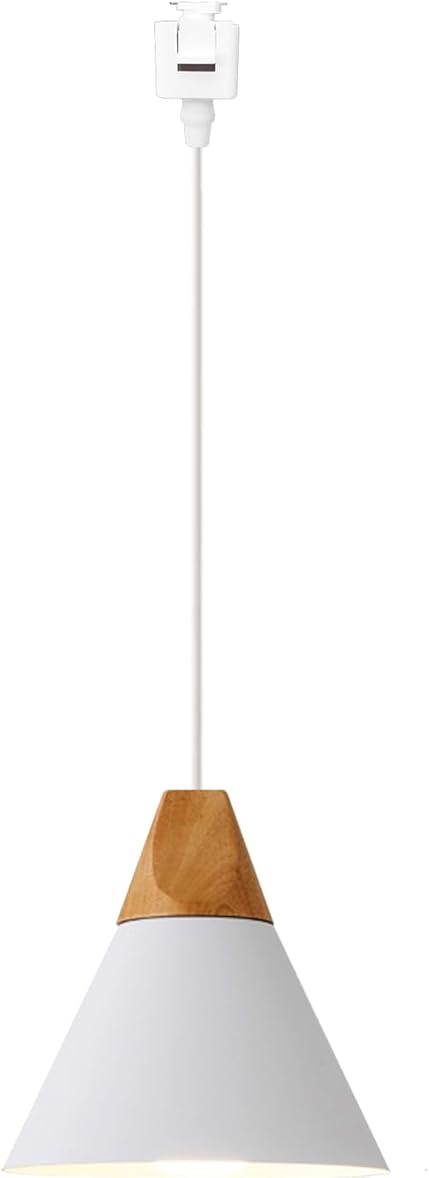 Kiven H-Type Track Lighting Pendants,Cord Length Customization Provided, 1-Light Restaurant Decorative Pendant Light Industrial Pendant Lamp, Bulb Not Included,8.66