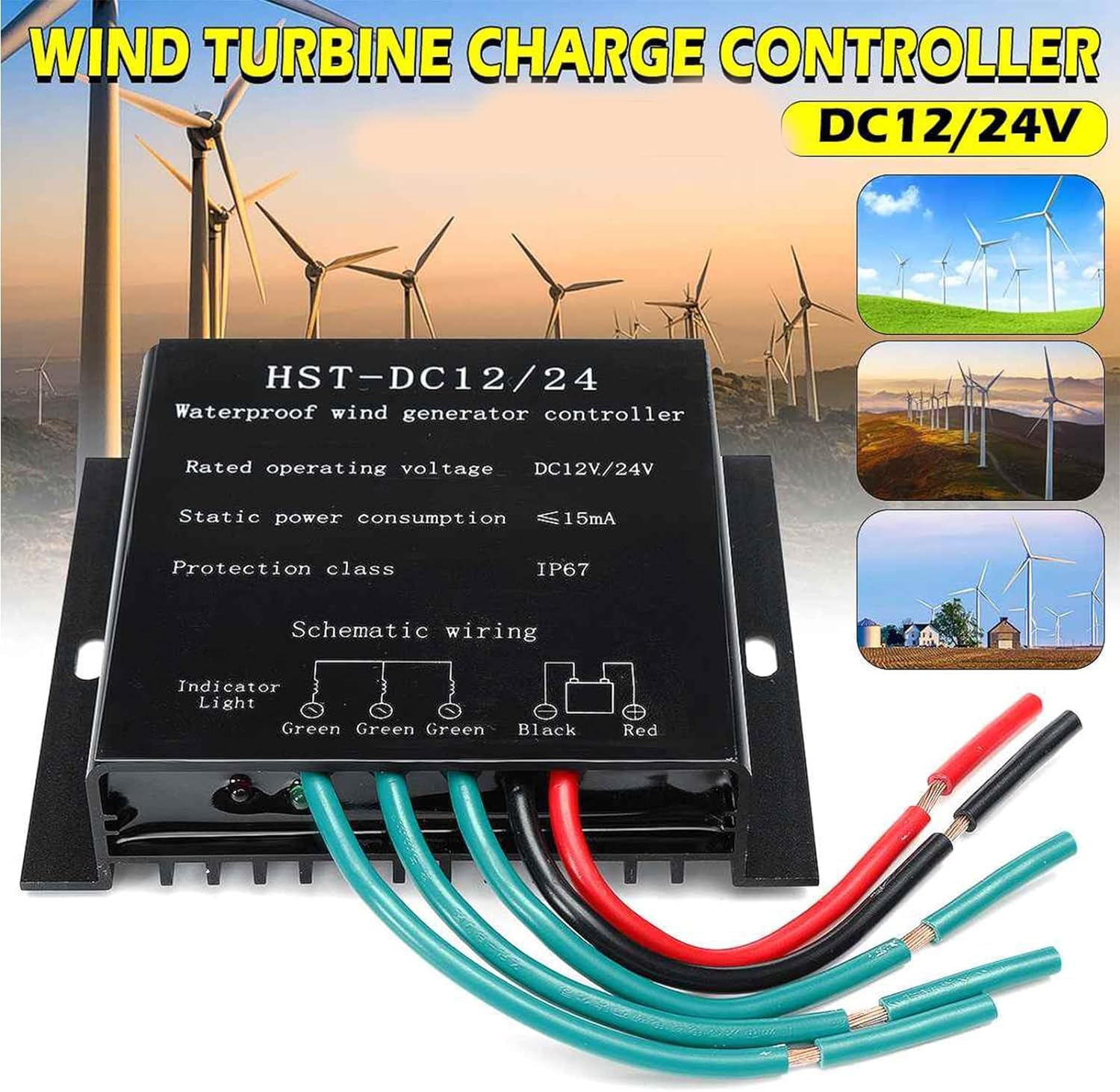 8000W Wind Turbine Generator MPPT Controller, 10A -40A 48V MPPT Wind Charge Controller for Wind Turbine Generator Water Proof