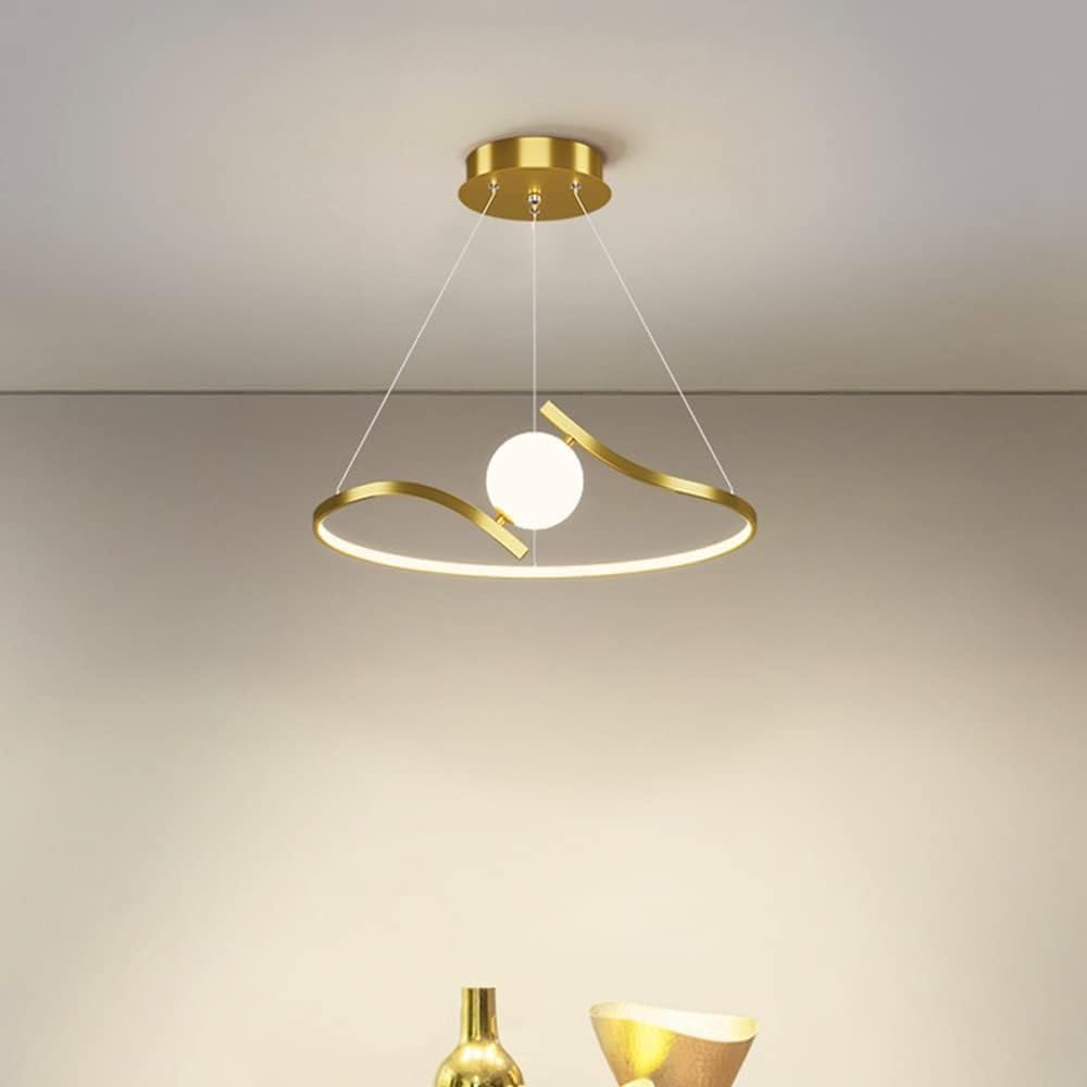 Internal Wall Lights Modern 40W/50W LED Pendant Light Dimmable Living Room Ceiling Lamp, Acrylic Chandelier Ceiling for Office, Dining Room, Bedroom, Indoor Chandeliers