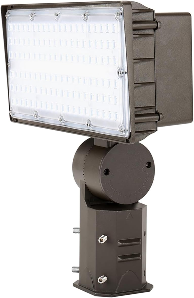 70W LED Flood Light 5000K Daylight White Outdoor Street Lighting Fixtures 250W MH HPS Floodlight Equal, 9400 Lumens, Dark Bronze 120-277V UL DLC Listed (Slipfit Mount)