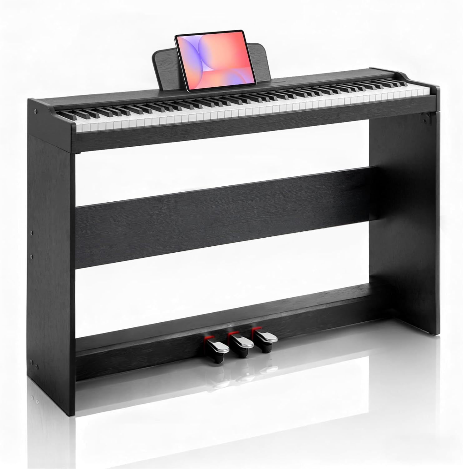 AiJoy 88 Key Digital Piano with Semi-Weighted Keys, Electric Piano Keyboard for Beginners, Dual Speakers & Triple Pedal, Support MIDI USB, Compact & Elegant Design, Christmas & Birthday Gift ADP10
