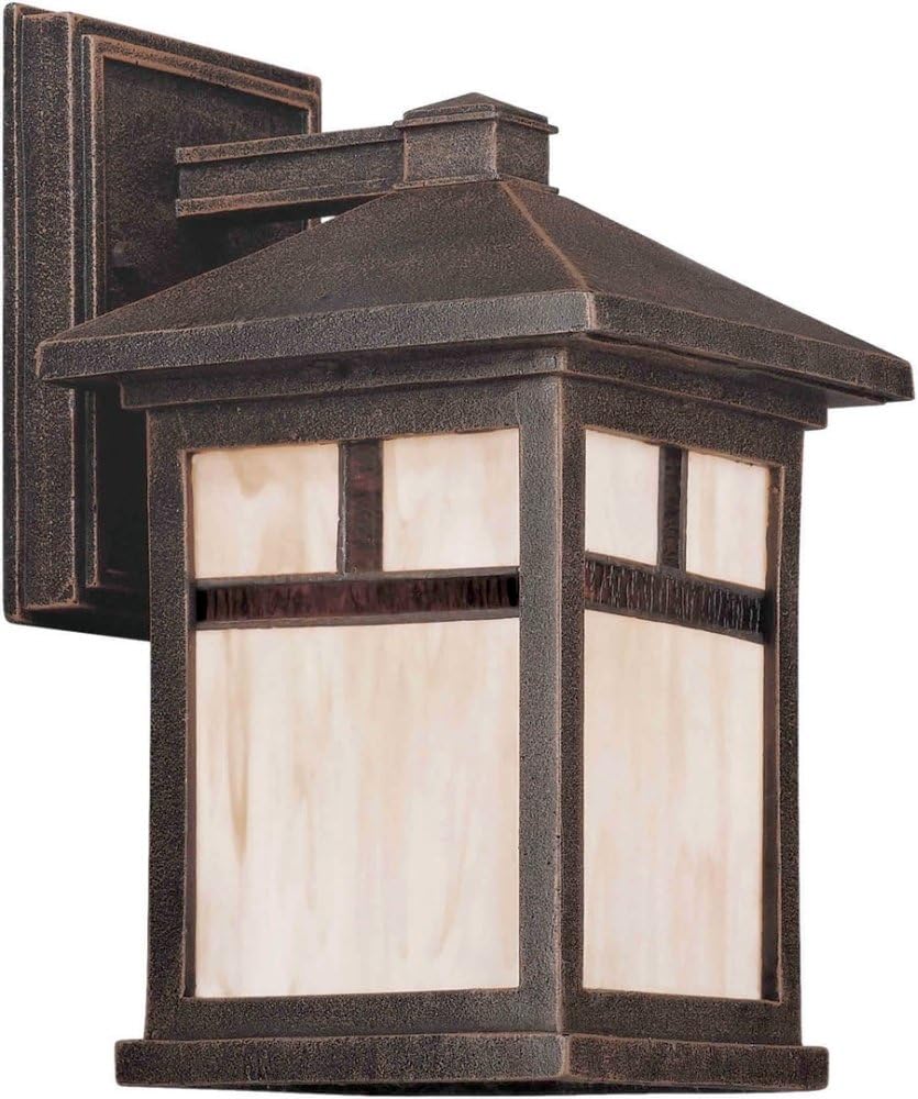 Forte Lighting 1773-01 Craftsman / Mission Outdoor Wall Sconce, Painted Rust
