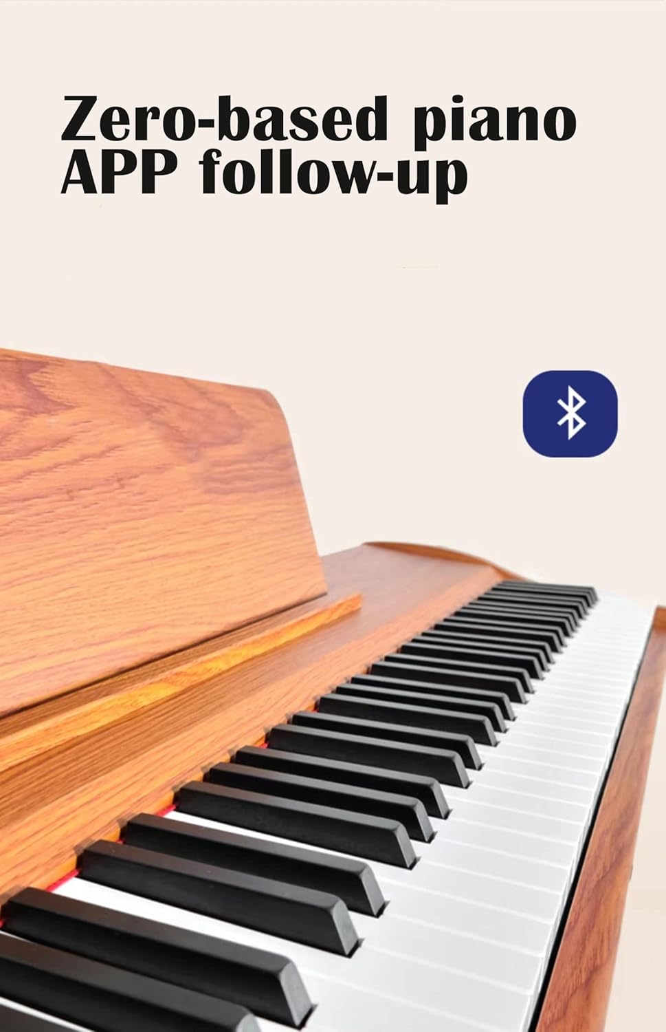 LANDTOM DDP-80 Digital Piano Keyboard 88 Keys Weighted, Hammer Action II, Home Electric Piano Full Size with Stand, Triple Pedal, MIDI Connecting and Headphone Interface