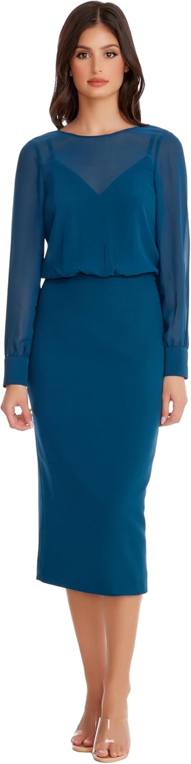 Dress The Population Womens Pilar Bodycon Midi Dress