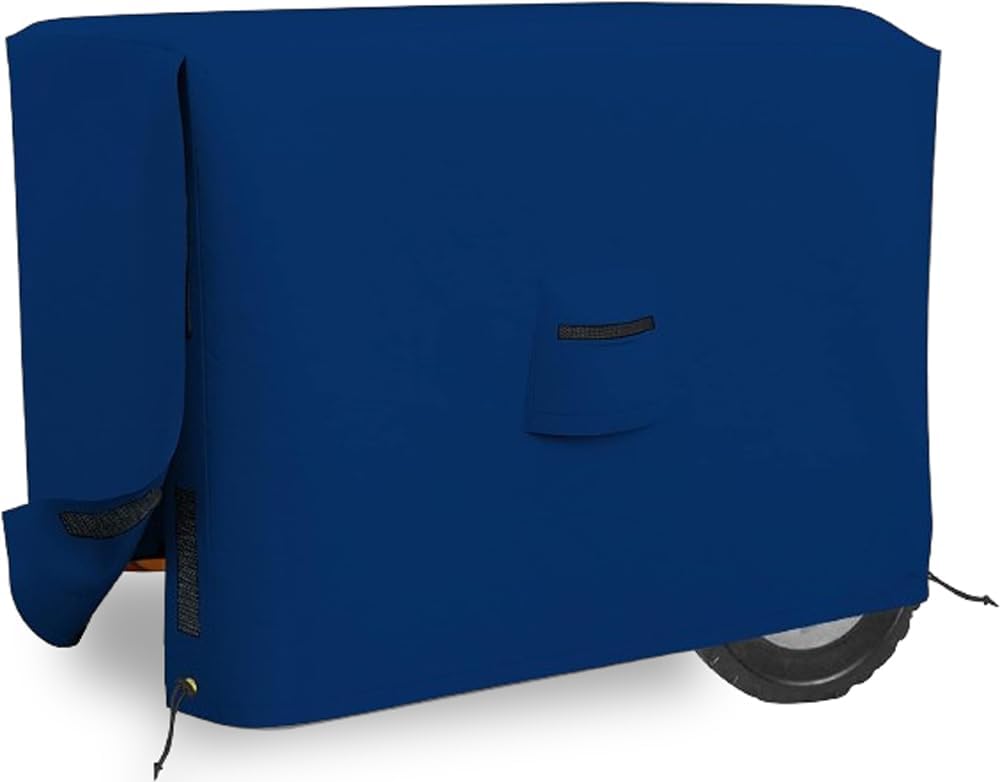 Covers & all Outdoor Generator Cover, 18 Oz Heavy Duty Waterproof UV & Weather Resistant, Universal Portable Equipment Storage Protector with Air Vents & Drawstrings (38