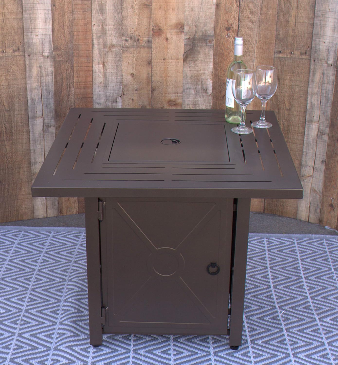 Pebble Lane Living, Ashbury Round Fire Pit Table, 30