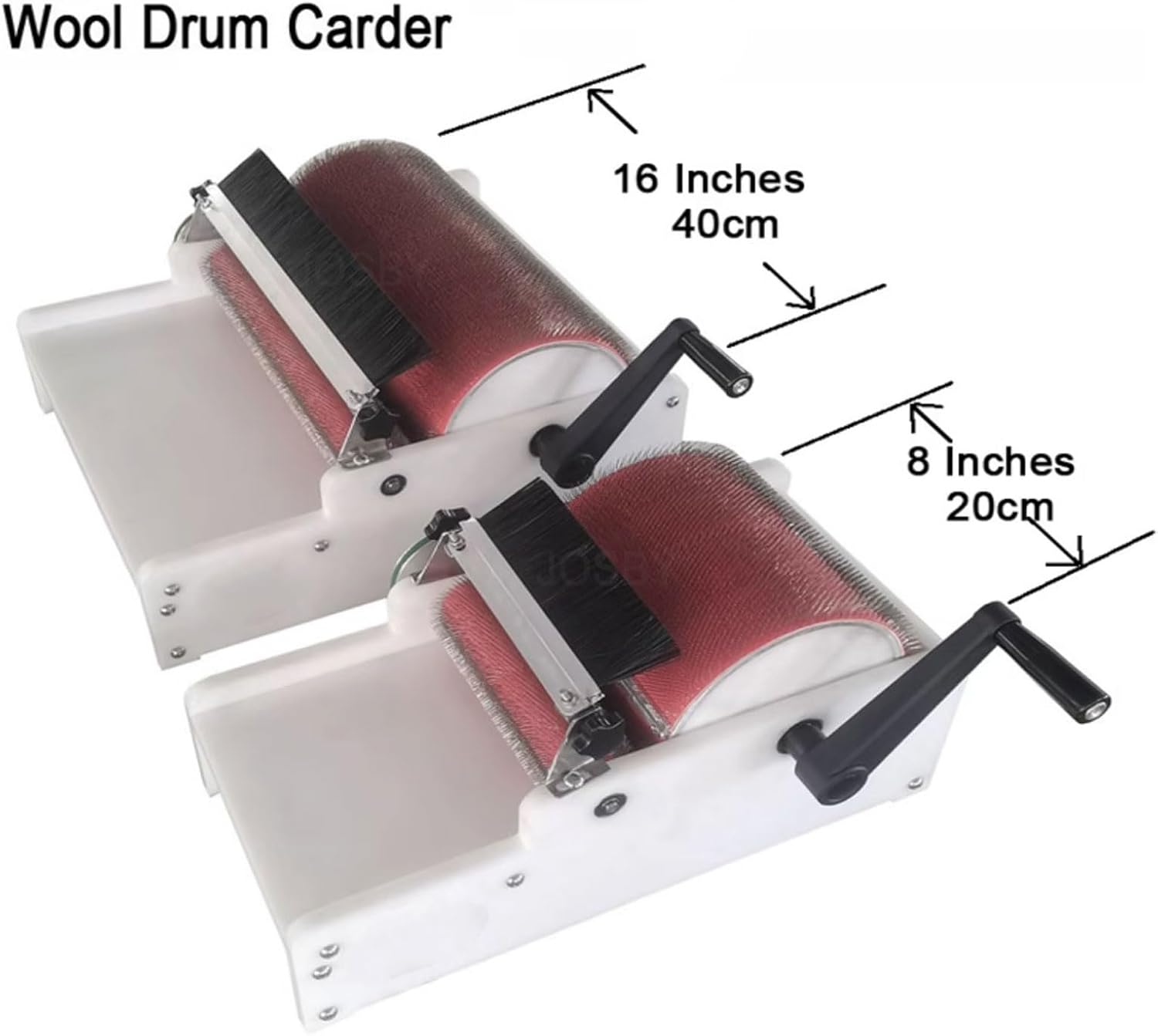 Fleece Carders, Heavy Duty Drum Carder, DIY Wool Felt Machine, Wool Combing Machine, Wool Felt Making Tools, for DIY Craft (16 inches)