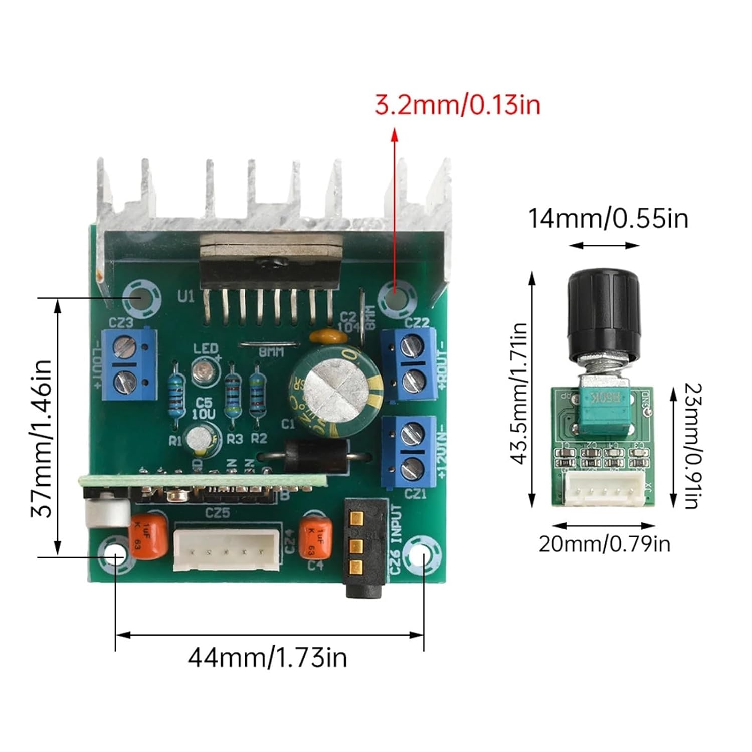 TDA7297 Amplifier Board Dual Channel 15W+15W Stereo Wireless Audio Receiving Module Digital Sound Amplifier AMP Module