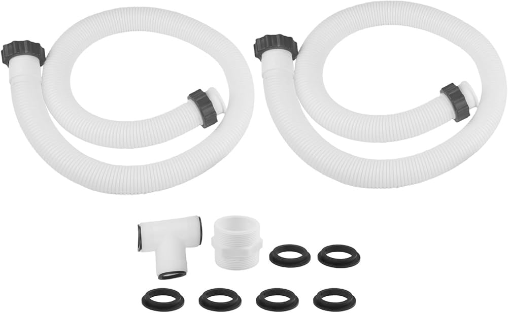 Swimming Pool Filter Pump Hose Adapter Set With T-Split Connector For Intex For Coleman Above Ground Swimming Pools, 1.5 Inch Diameter 59 Inches Length