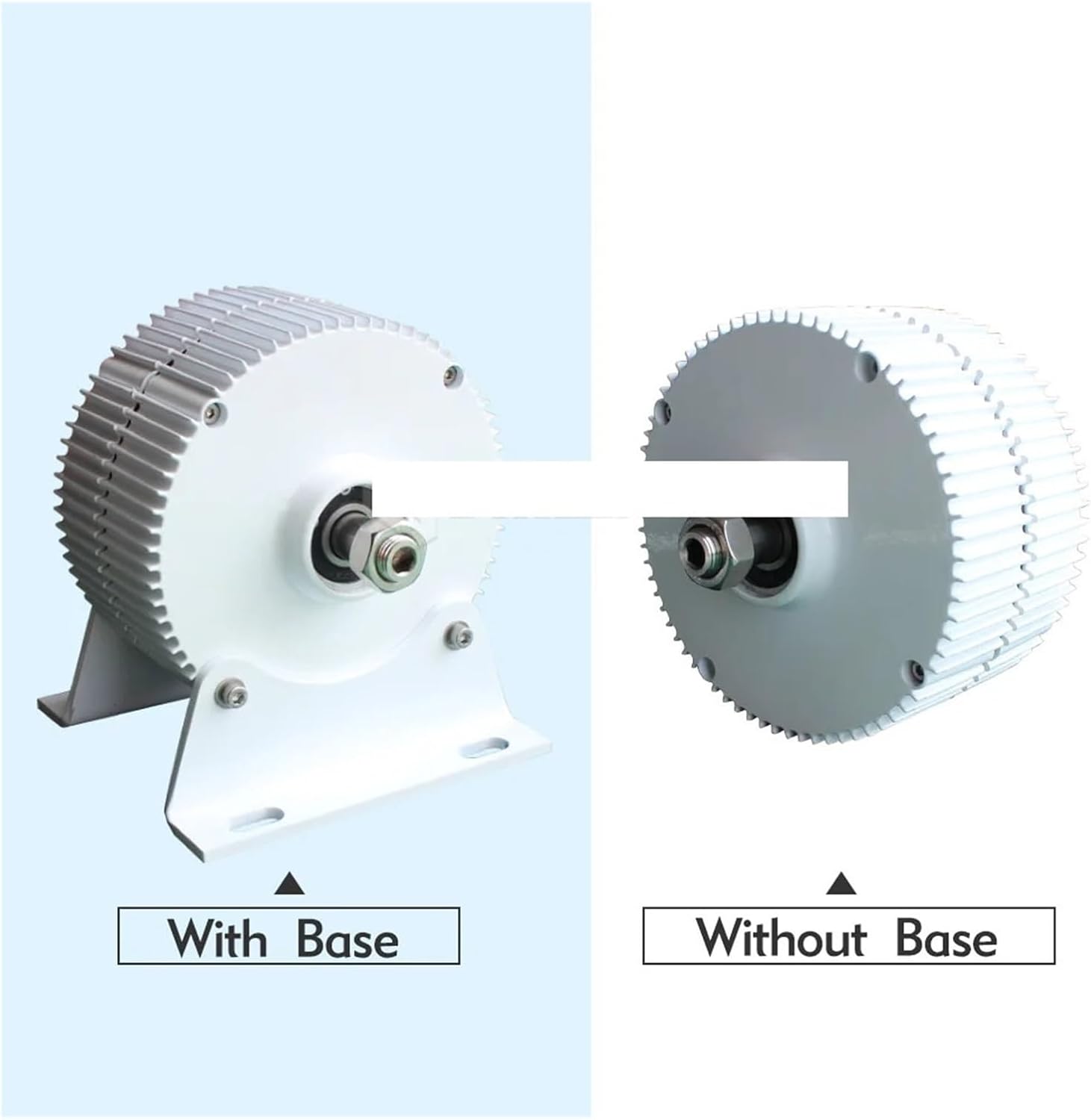Wind Turbine Generator 24V 48V 1000W 1500W 3 Phase Gearless Permanent Magnet AC tors for Wind Water Turbine Low Starting Speed for Home(with Base,24V_1500W)