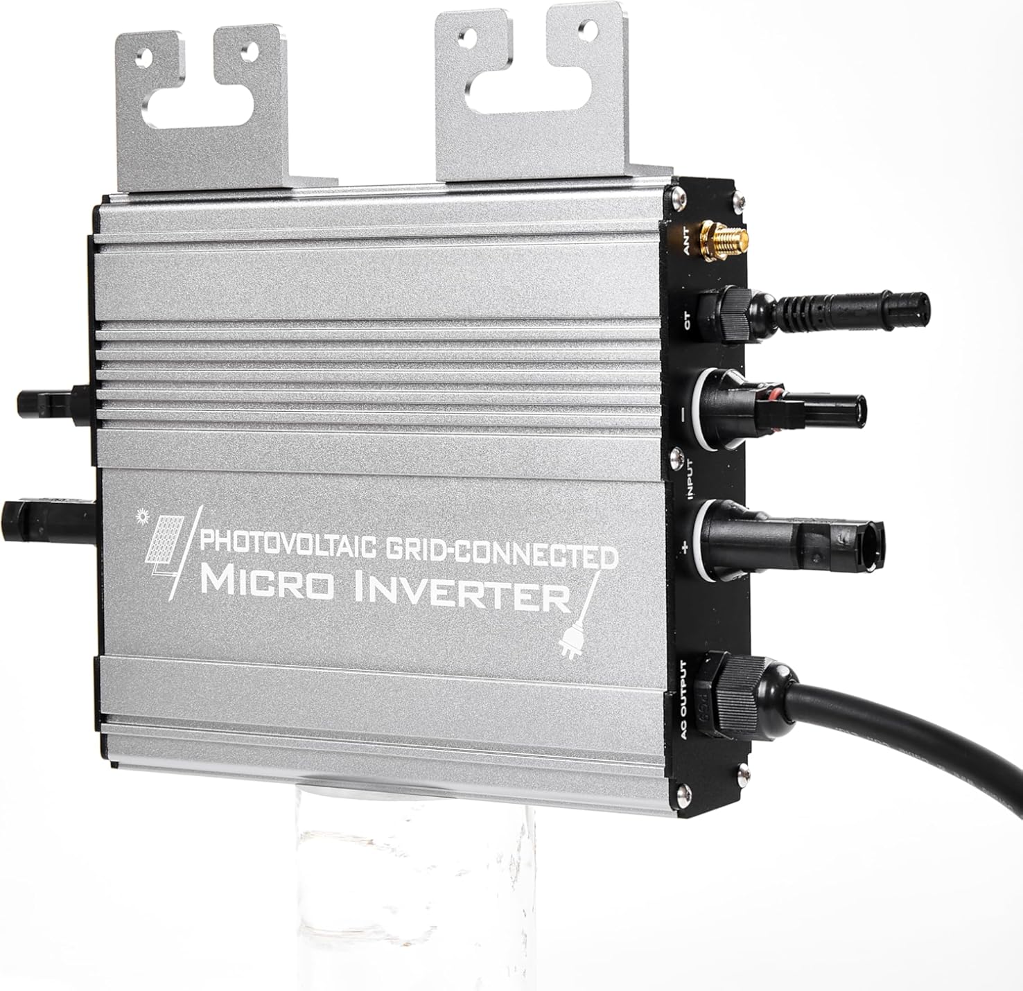 Micro Grid-Tie Inverter with Battery Storage,Multiple Connection Modes,APP Control,20V-60V PV Input, 36V/48V Battery, 180-265VAC Output (UDM-GS) (800W)