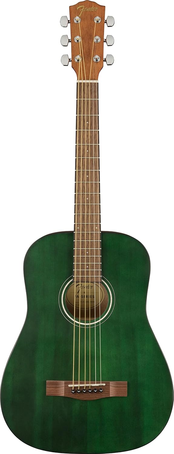 Fender FA-15 3/4 Scale Steel String Acoustic Guitar, with 2-Year Warranty, Green, with Gig Bag