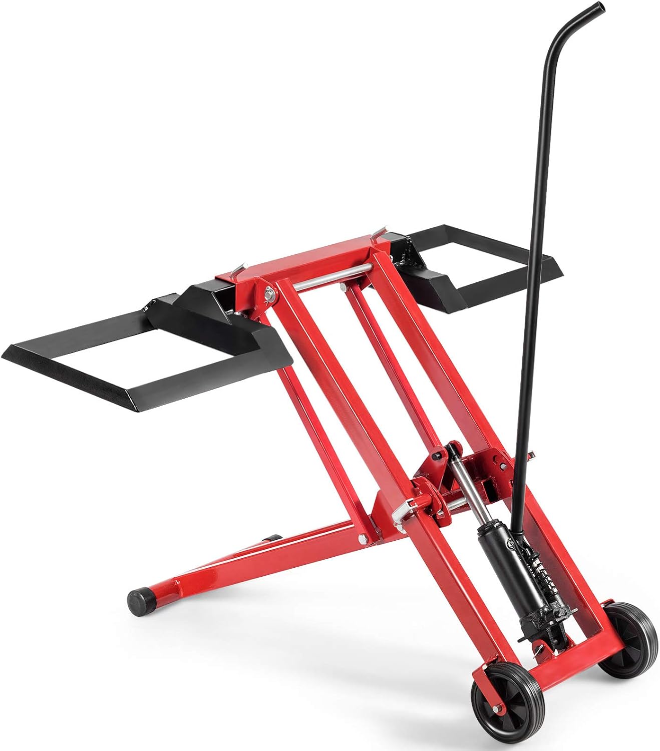 Goplus Lawn Mower Lift, 500LBS Zero Turn Mower Lift with Hydraulic Jack, Mower Lift Jack for Riding Tractors