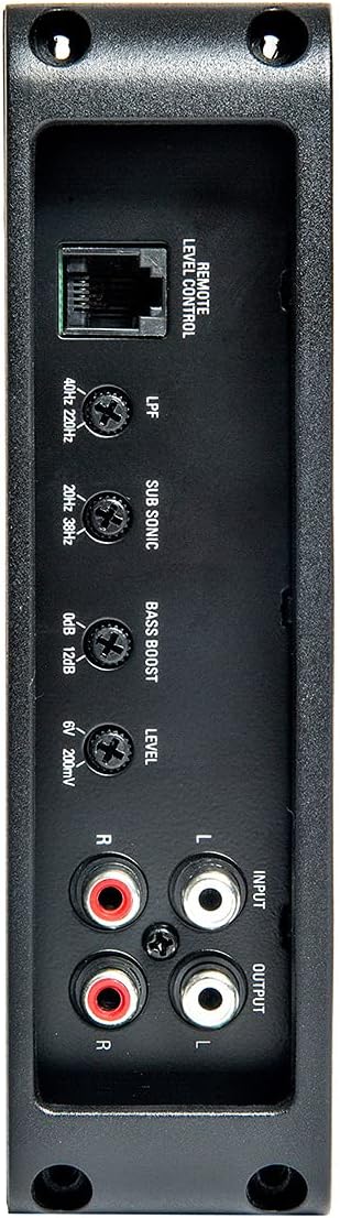 Polk Audio PA D1000.1 Class D MOSFET Monoblock Mobile Audio Amplifier; 500 Watts RMS @ 4 ohms, 800 Watts RMS @ 2 ohms and 1200 Watts RMS @ 1 ohm; Remote Subwoofer Level Control