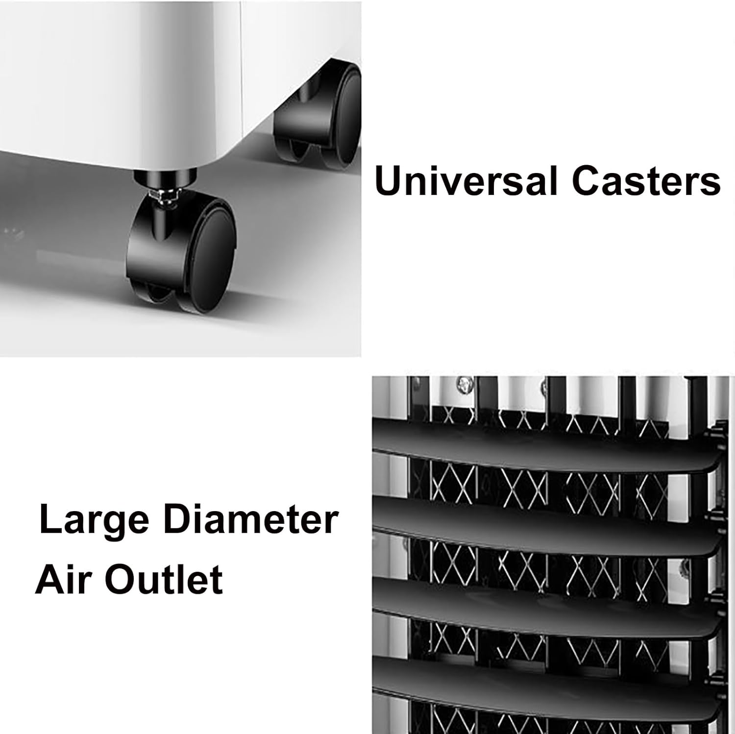 Air Conditioner Fan, Air Circulator Cooler Fans, Mobile Water Cooling Fan with Wheels, Wide-Angle Oscillation, for Family, Office or Dormitory